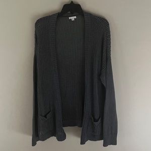 Gap Gray Open Front Sweater